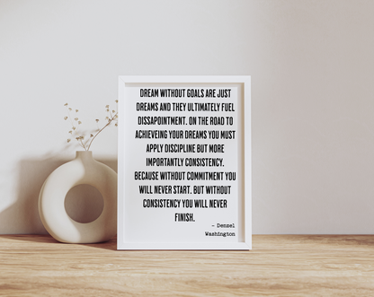 Inspirational Motivational Quote Poster Wall Art 