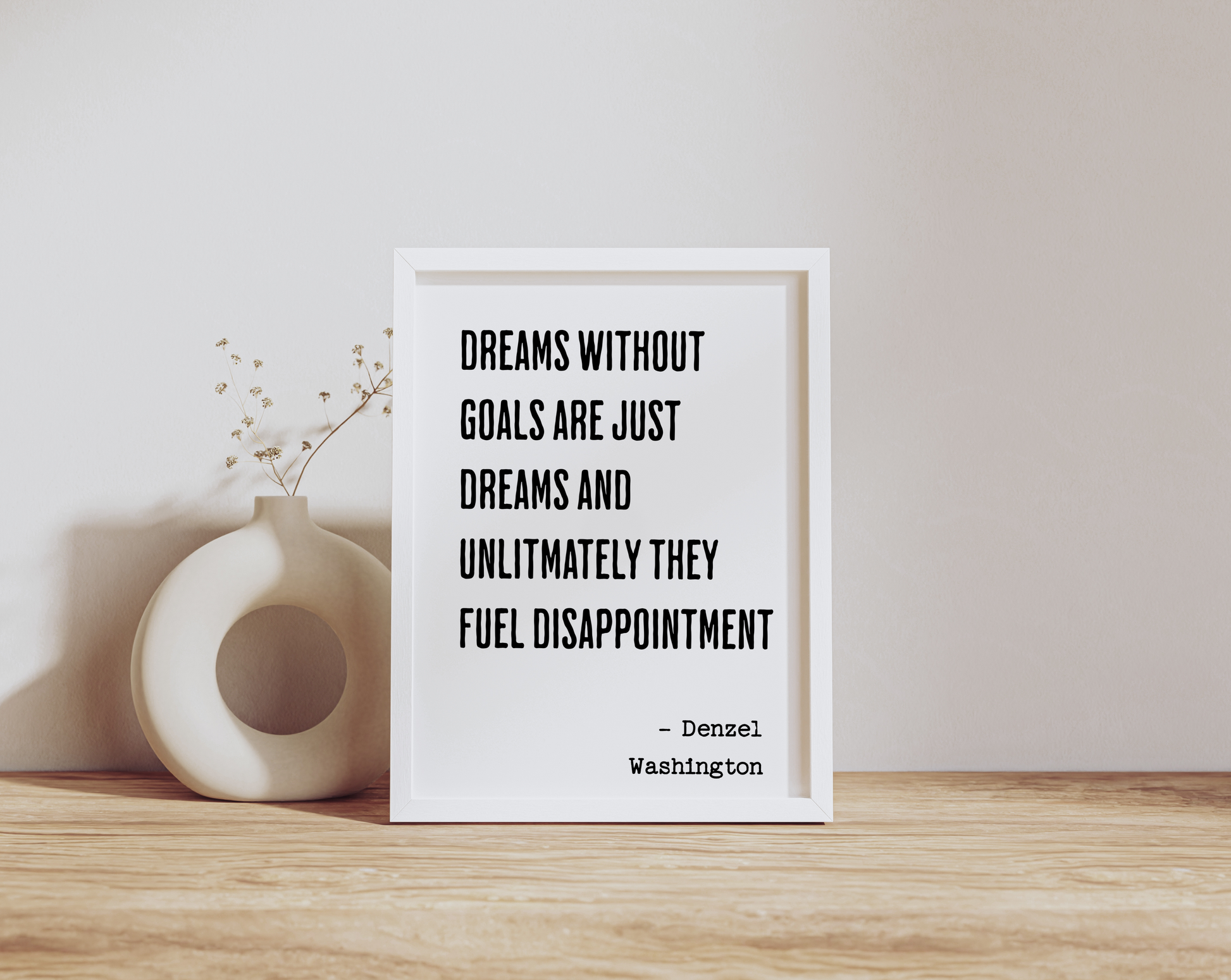 Inspirational Motivational Quote Poster Wall Art 